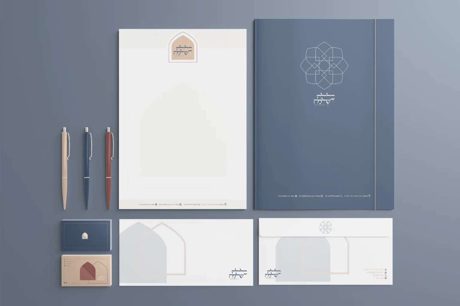 בלאנק, כרטיס ביקור, פולדר, מעטפה